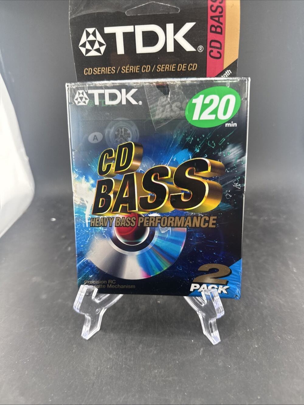 Sealed TDK CD Bass 120 Blank Audio Cassette Tapes 2 Pack Type I Heavy Bass